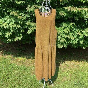 vintage dress jumper 90s | S-M | cottage tan black ochre western farmcore 1990s